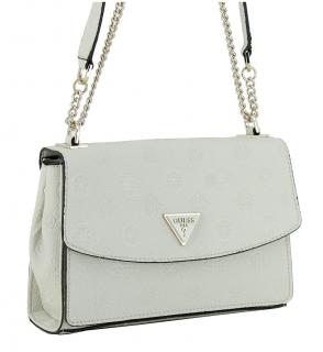 geprägte Überschlagtasche hellbeige Guess Cresidia II Bone Logo