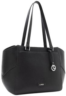 geräumige Henkeltasche L.Credi schwarz Büro klassisch Patricia Lederimitat