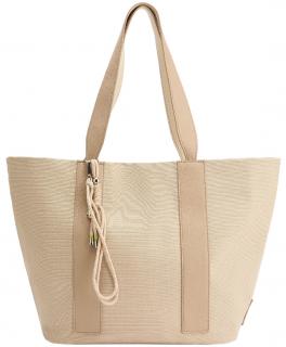 geräumiger Shooper FREDsBRUDER Canvas beige Leder recycelt Carry Me Everywhere