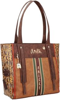 geräumiger Shopper Brauntöne Anekke The Forest Urban Stickerei Eisbär