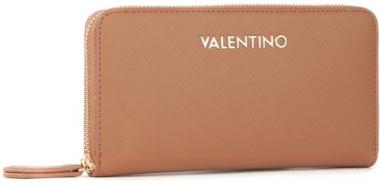 große Geldtasche cognacbraun Saffiano Valentino Zero RE Cuoio