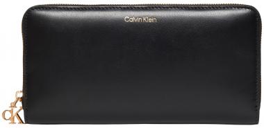 große Lederbörse Calvin Klein schwarz Nappa Zip Around RFID