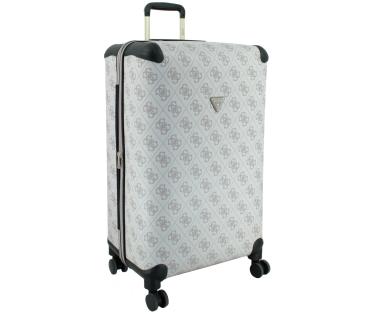 großer Reisekoffer Guess Berta Travel Wheeler L 77cm Dark Taupe Logo
