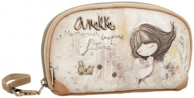 großes Portemonnaie beige Anekke Memories Glitzer