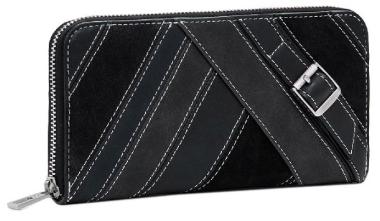 klassisch schwarz Desigual Geldtasche Fiona Schnalle Fibonacci Patch