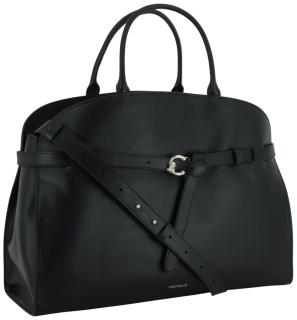 klassische Ledertasche Sabine Large Coccinelle schwarz Noir