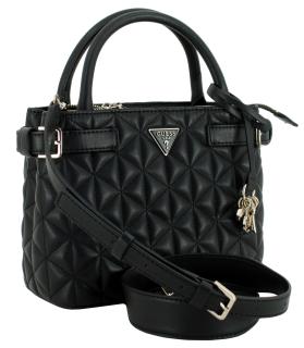 kleine Henkeltasche gesteppt Guess Paisleigh schwarz 