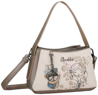 kompakte Anekke Crossovertasche beige Muse metallic Olympia Glitzersteine