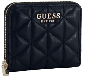 kompakte Geldbörse schwarz gesteppt Guess Paisleigh Black