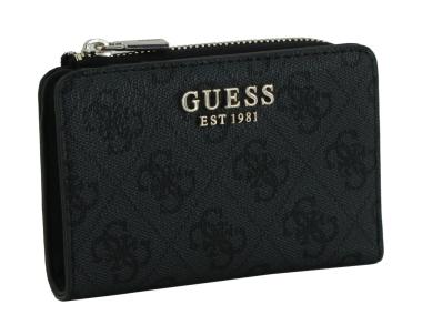 kompaktes Portemonnaie Coal Logo schwarz grau Guess Laurel II