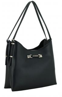 lässige Schultertasche Large Hobo Guess Lefia schwarz