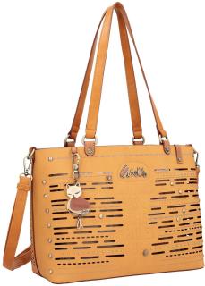 ockergelber Shopper Cutouts Anekke Nature Pachamama nachhaltig
