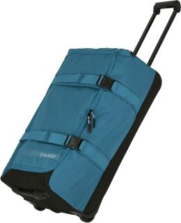 petrolblaue Reisetasche 2-Rad-Trolley Travelite Kick Off L 68cm