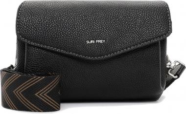 schwarze Schultertasche mit Überschlag Cathy Suri Frey