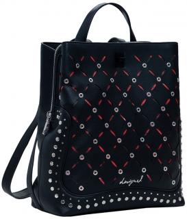 schwarzer Desigual Rucksack Cutouts Back Yankee Sumy Mini Nieten