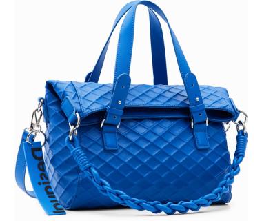 strukturierte Kurzgrifftasche Azul Klein Blau Desigual Blogy Loverty