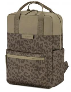 stylischer Rucksack Bergen Pro Leopardenmuster Dark Brown KAPTEN UND SON