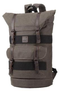 troop London Rucksack Classic Olivgrün Überschlag Leder