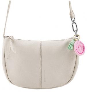 weiße Halfmoon Bag FREDsBRUDER Take a Smile Marshmallow Leder halbrund