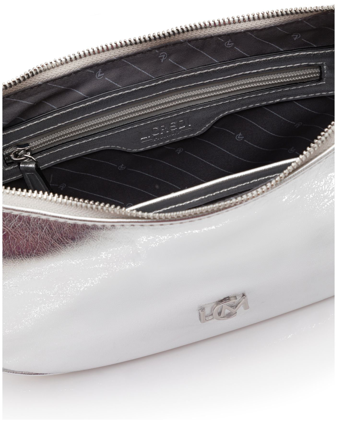 Abendtasche Silber glänzend Oliviana metallic