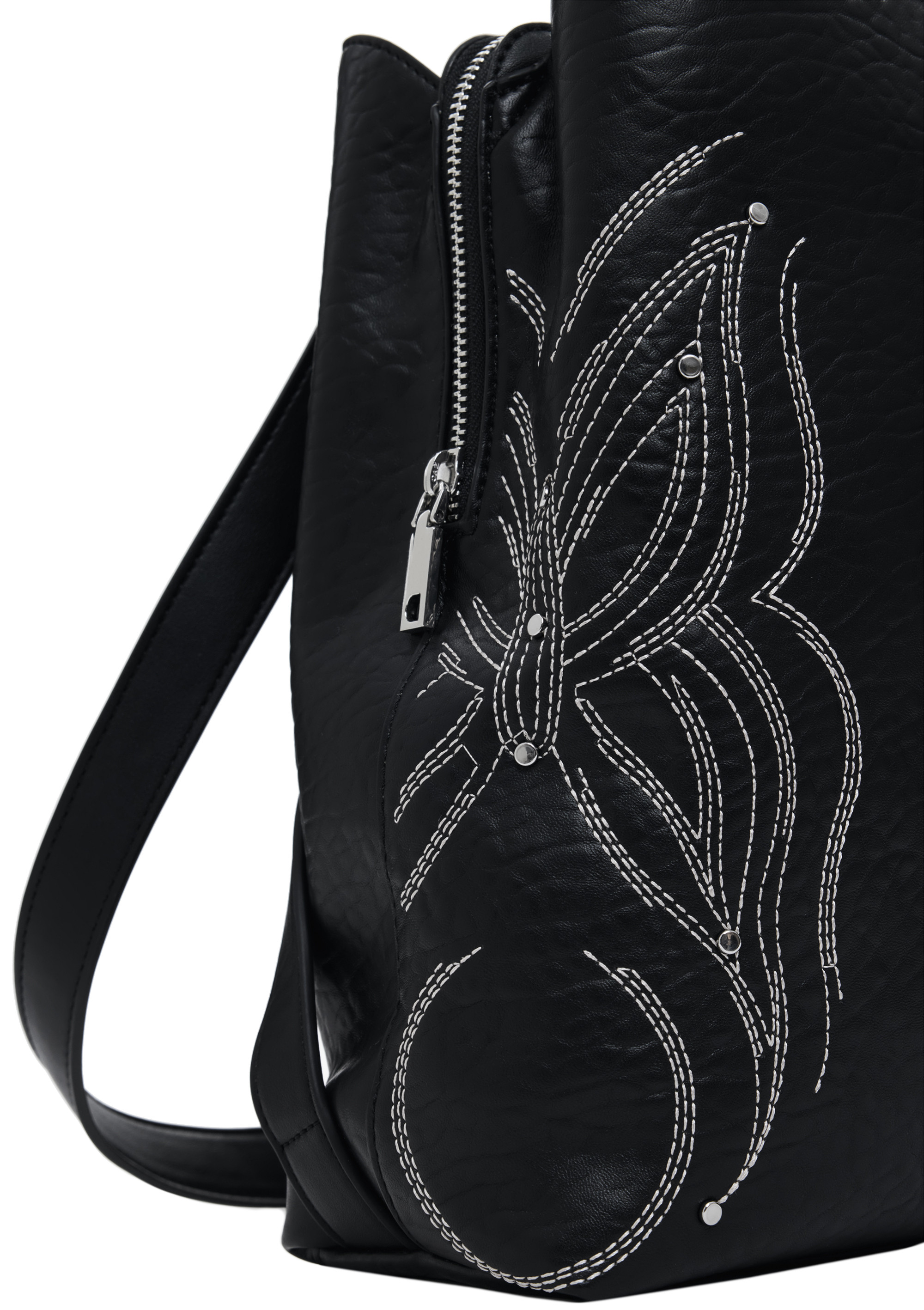 Desigual Rucksack Schwarzer Rucksack Mit Nieten Desigual Rucksack