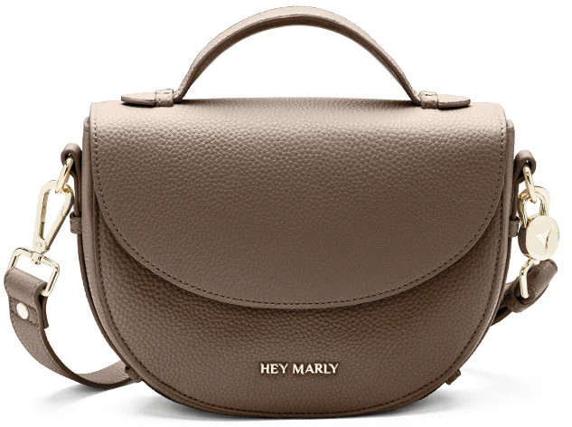 Damentasche Überschlag Hey Marly Half Moon Bag Mocha taupe