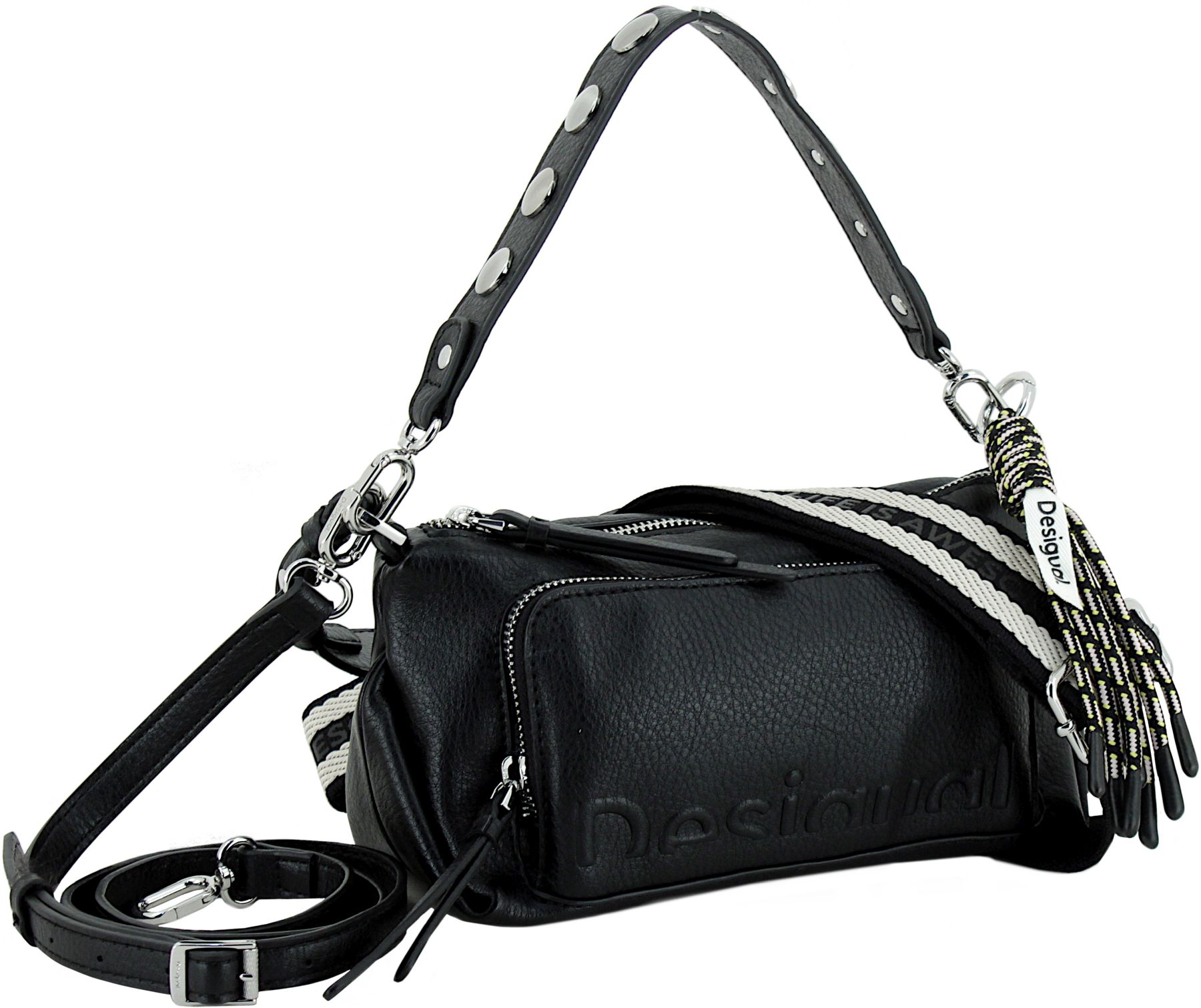 Damenhandtasche Desigual Tasche Schwarz Nieten Desigual