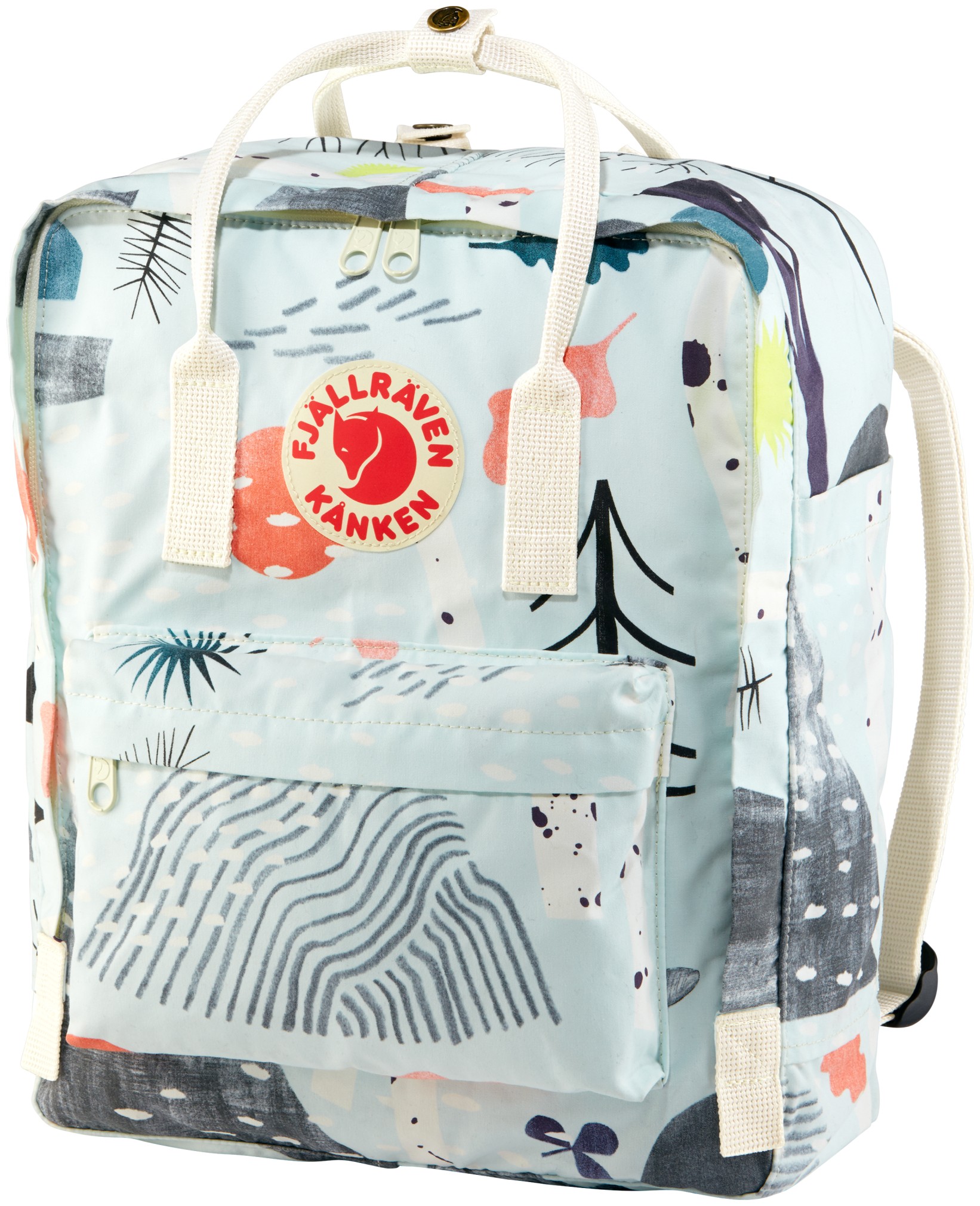 Fjallraven Kanken Art Birch Forest hellblauer Jugendrucksack Print