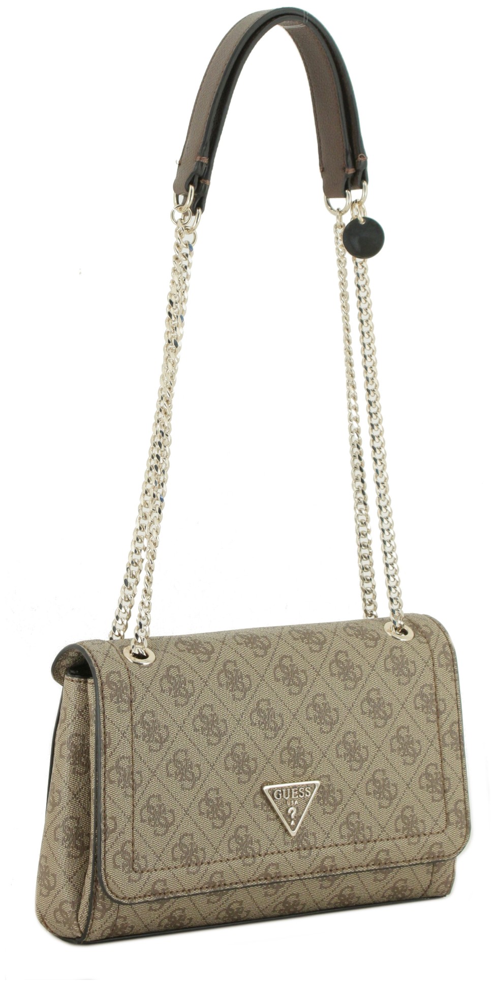Guess Tasche Noelle Braun GUESS Schultertasche Noelle Mini Top Zip
