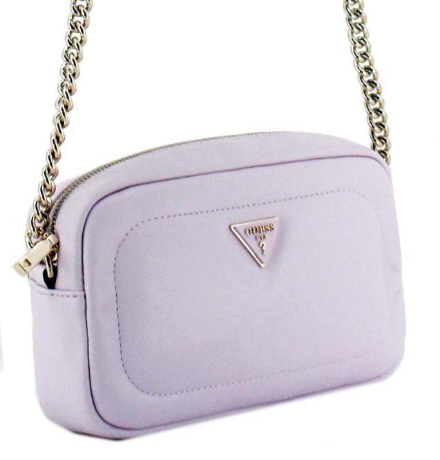 Guess Sharma Camerabag mit Kette besonders weich Lilac Fliederfarbe