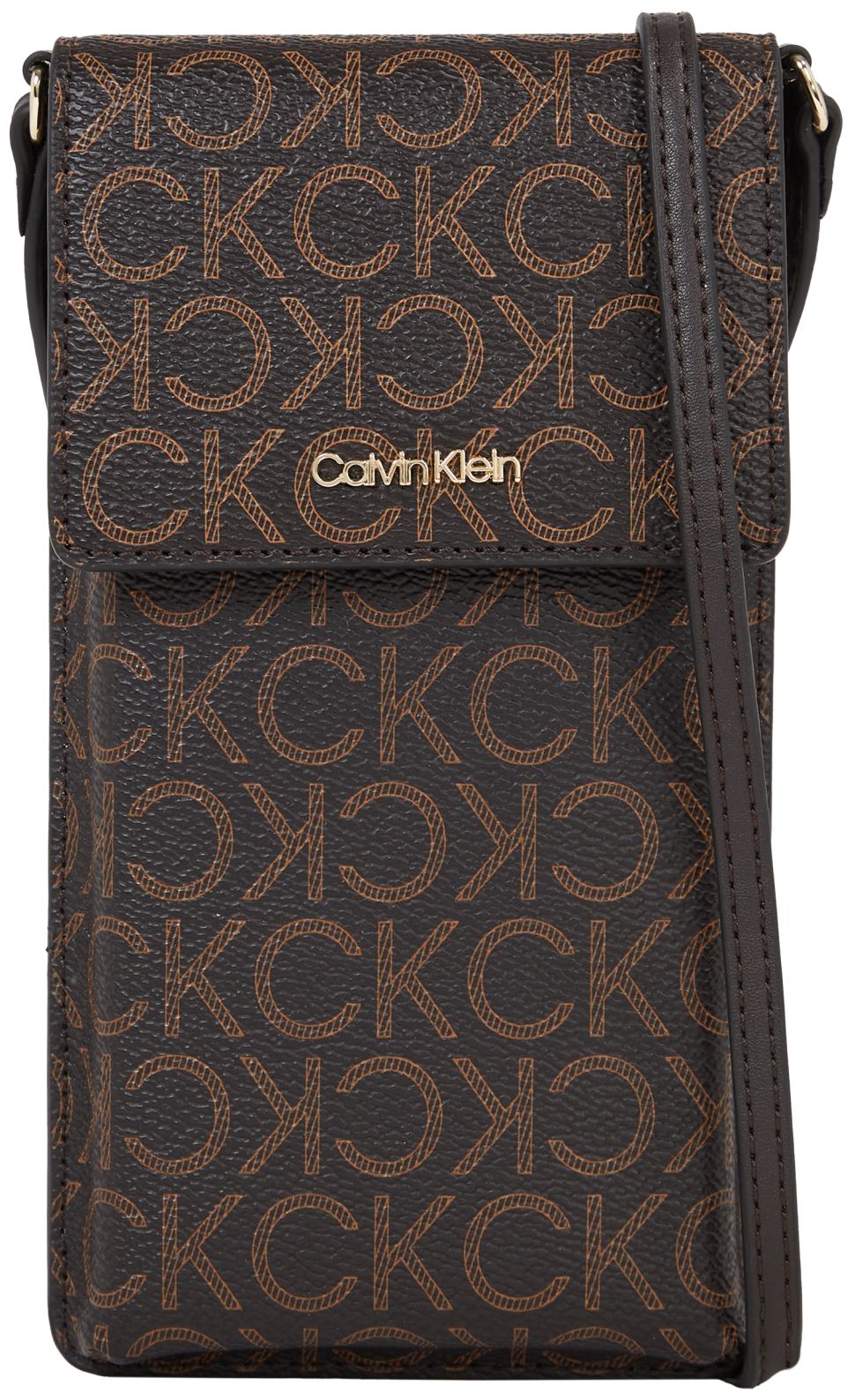Handytasche braun Logoprint Calvin Klein CK Must Brown Mono 