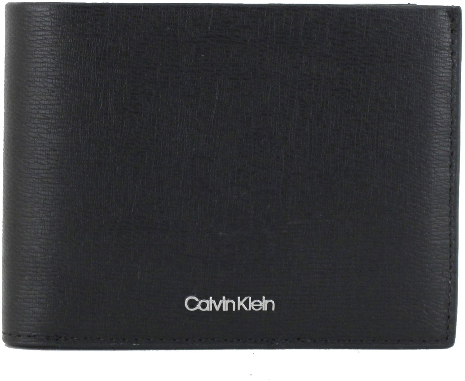 Herrenportemonnaie Calvin Klein Median Trifold 10CC schwarz Leder