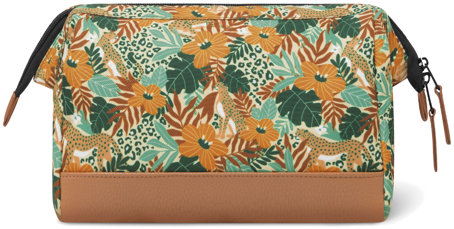 Kulturtasche Kosmetiktasche Vegan Make Up Schminktasche Gold