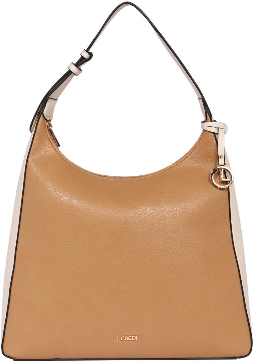 Large Hobotasche zweifärbig Munich Ilma Nature Braun Ivory