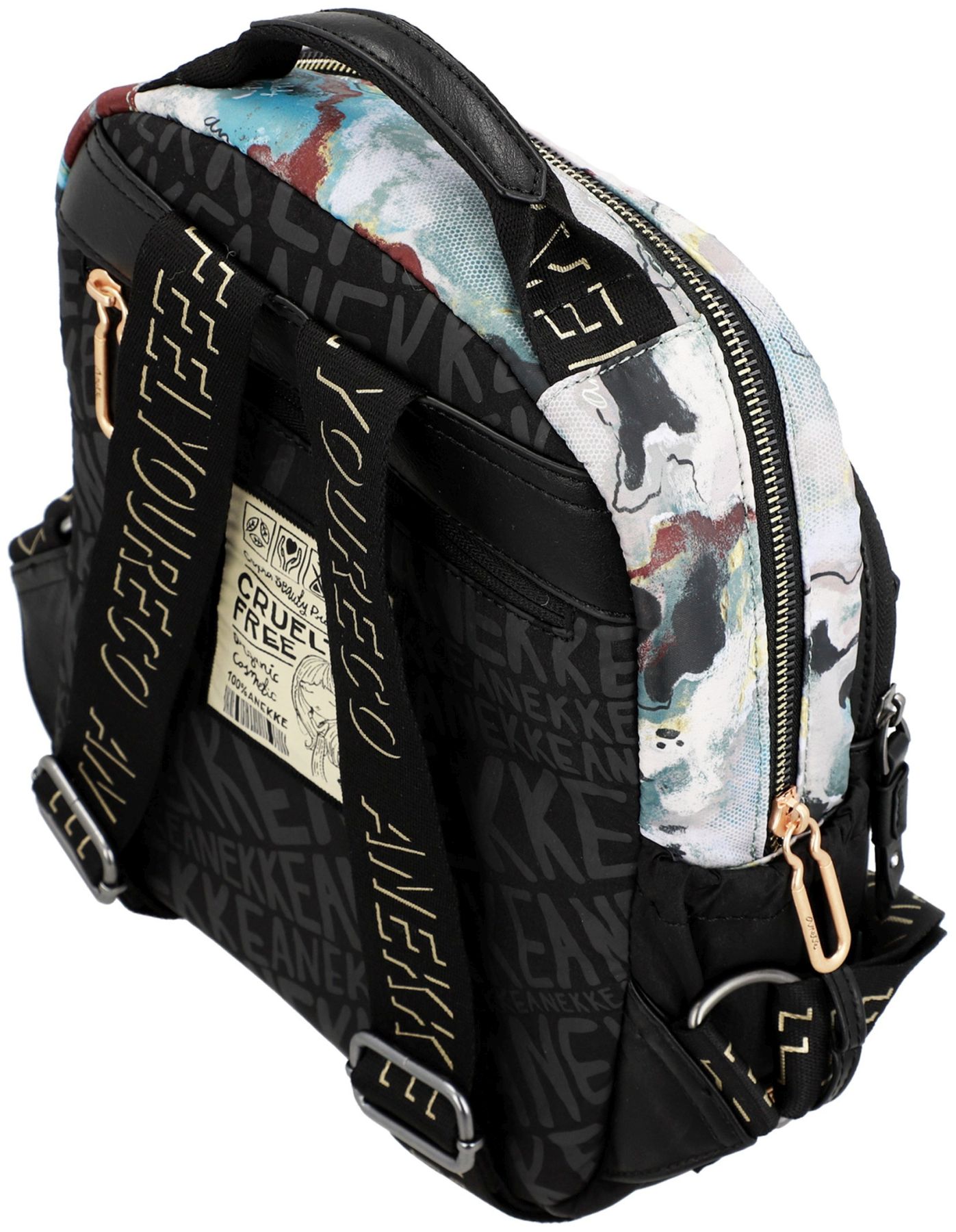 Nylonrucksack schwarzbunt Logoprint Kanada Anekke Nature Woods display picture 2