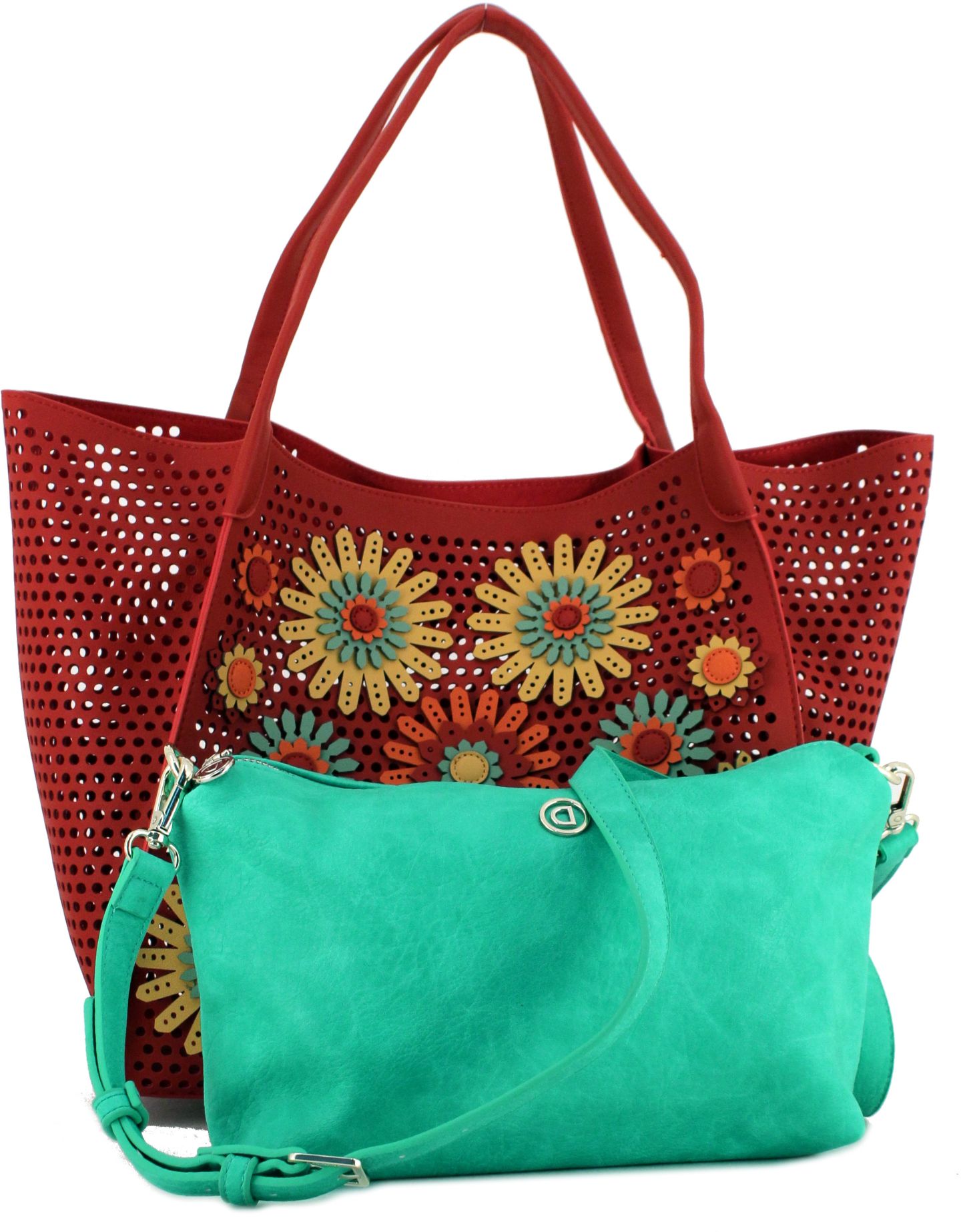 Damentaschen Damen Handtasche Mit Blumenmuster Shopper Mit