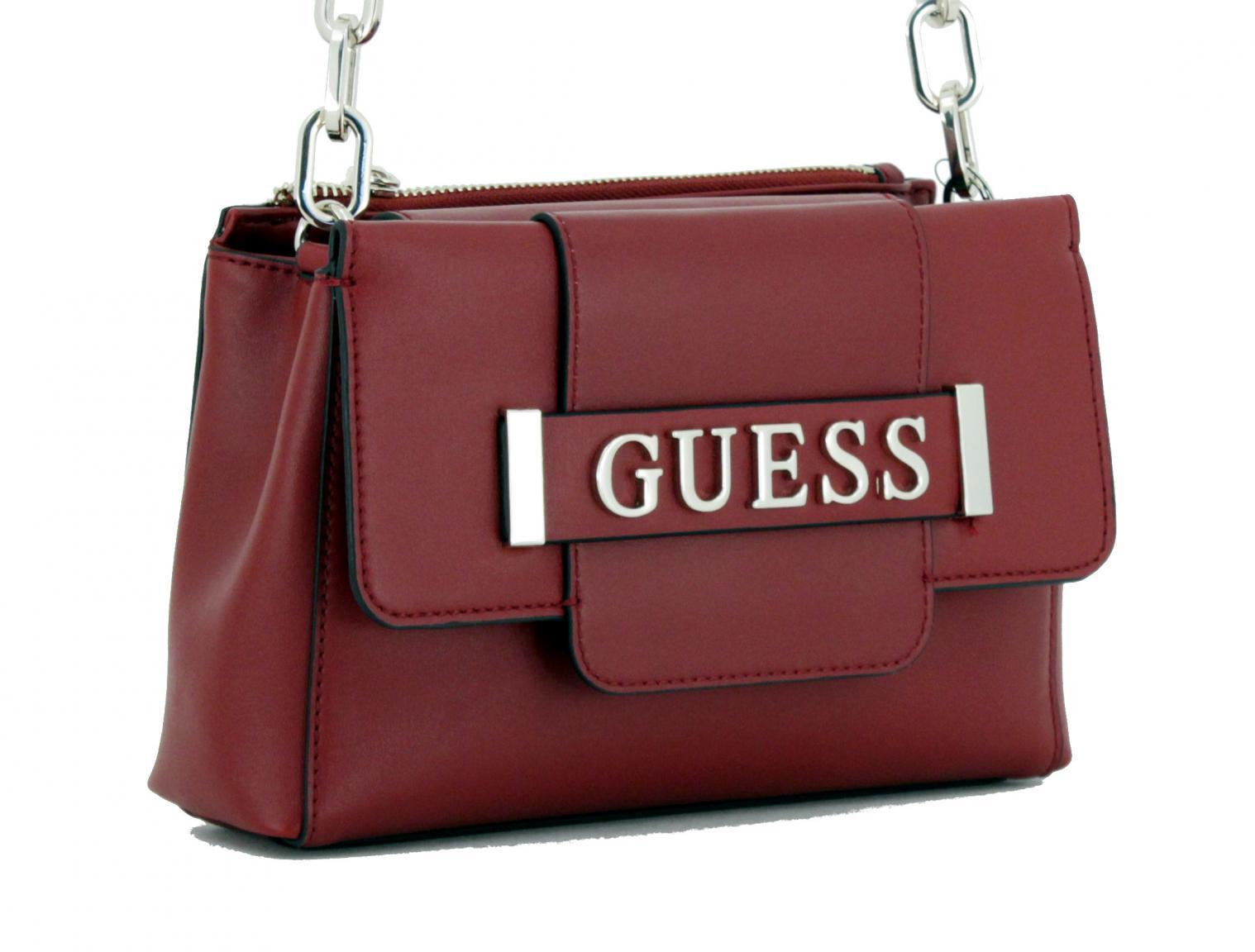 Red Guess Tasche Rot Klein Umhängetasche Kerrigan Guess Merlot