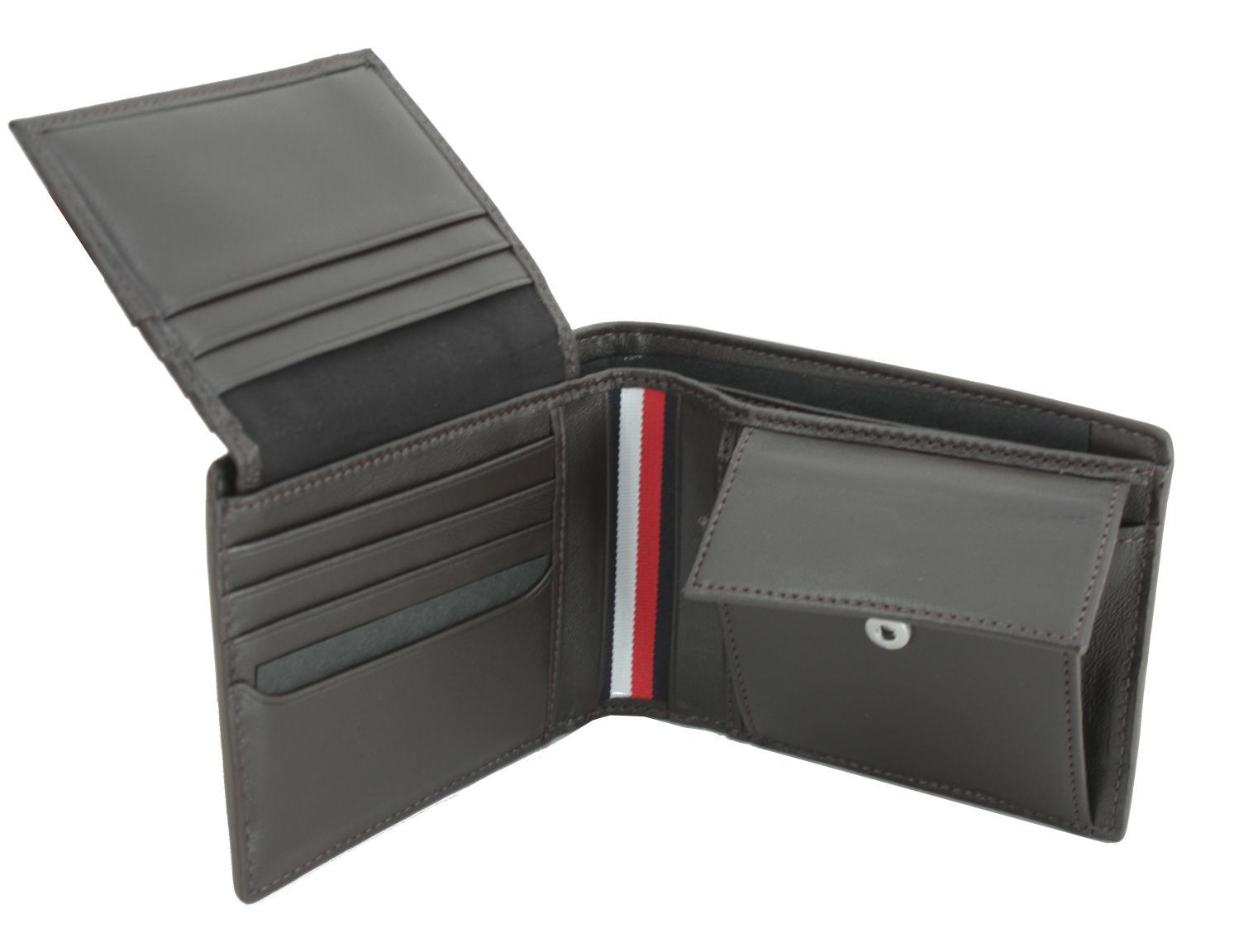 Wallet Man Tommy Hilfiger Casual Leather CC Flap and Coin Dark Tan  