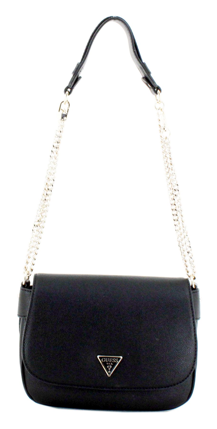 helle Umhängetasche mit Kette Guess Fedora Bone Beige