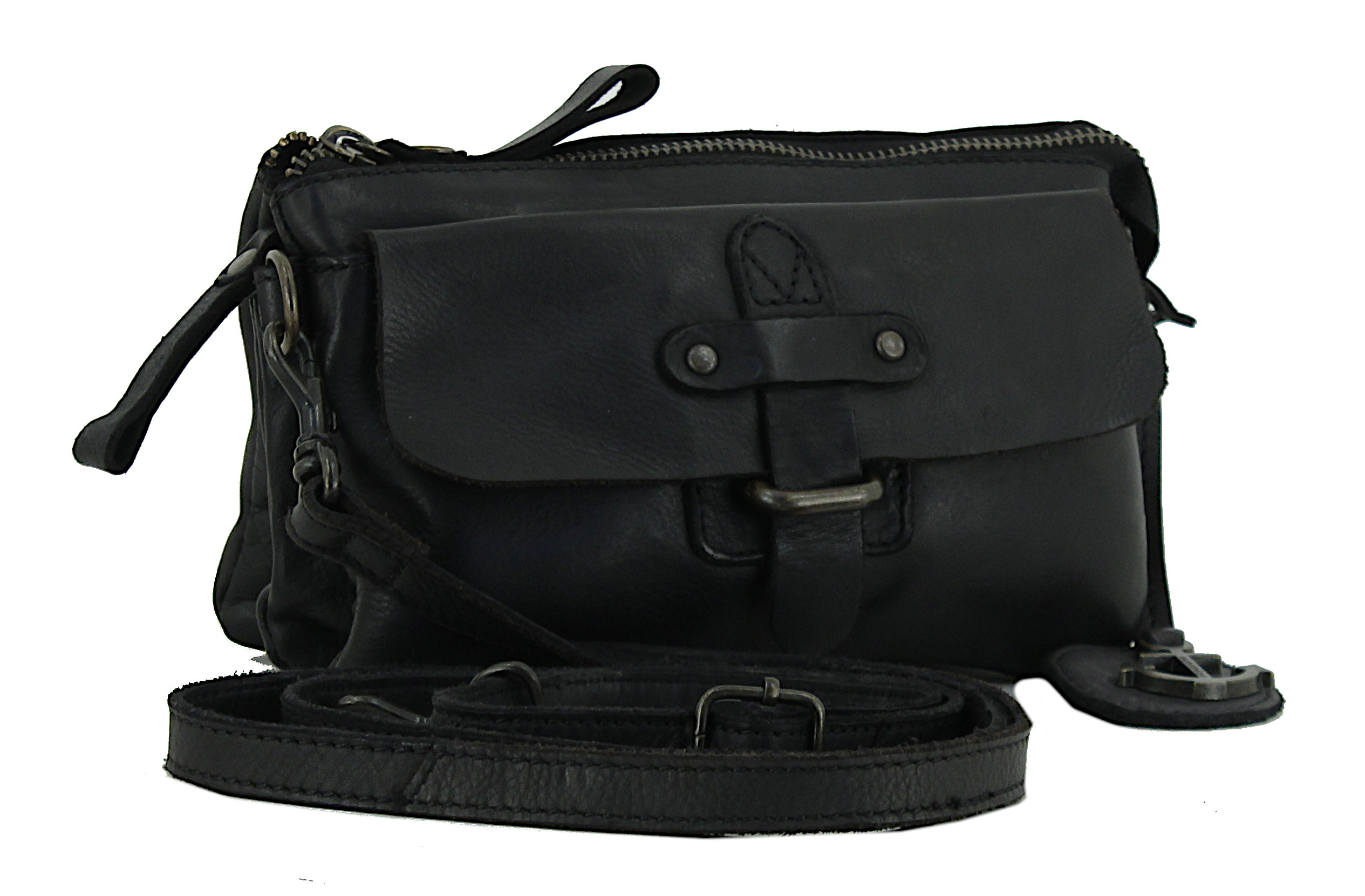 kleine Crossovertasche Logan schwarz Gürteltasche Harbour 2nd