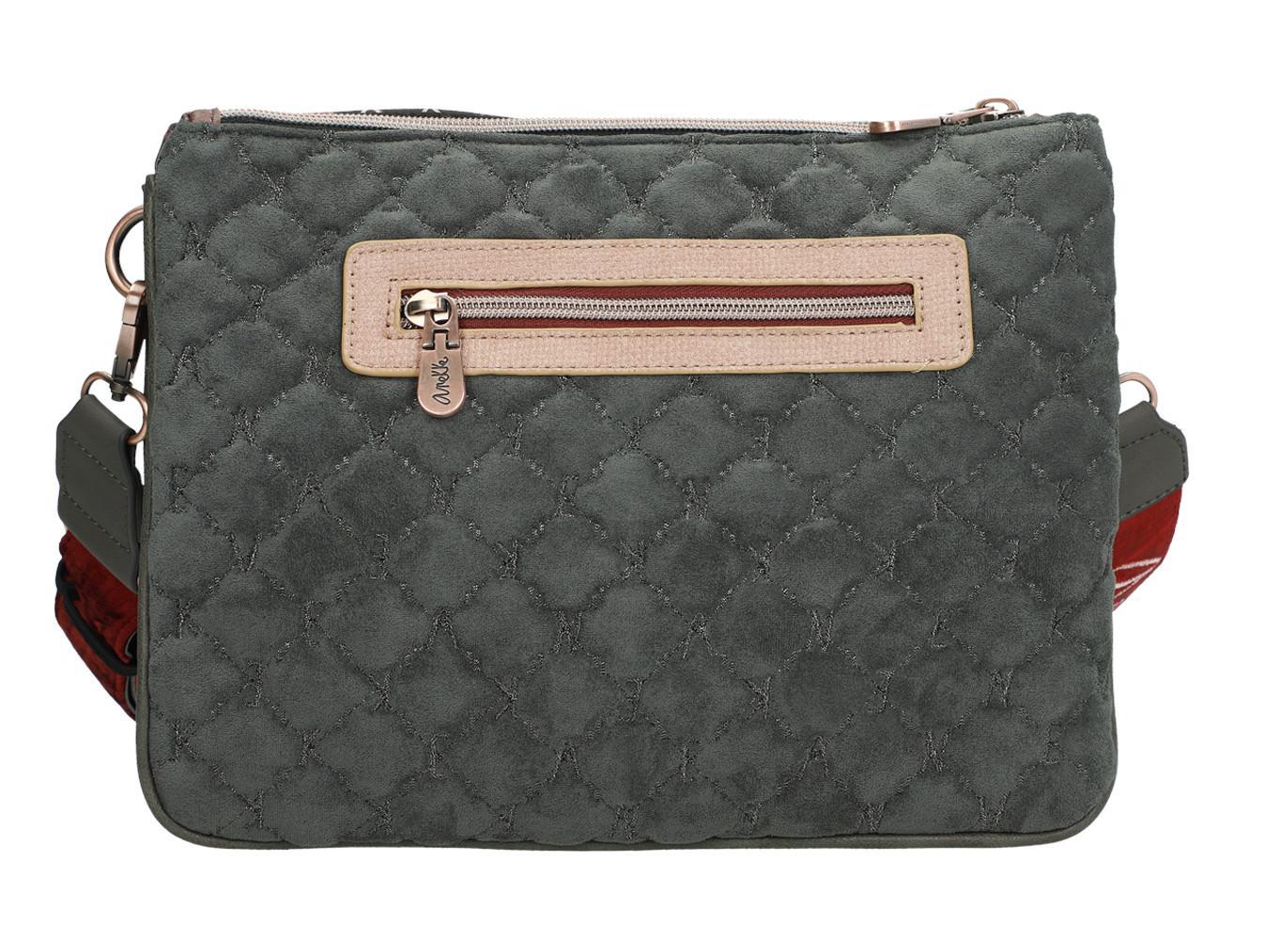 zweigeteilte Umhängetasche Anekke Couture Beige Paris grau zweigeteilte Umhängetasche Anekke Couture Beige Paris grau
