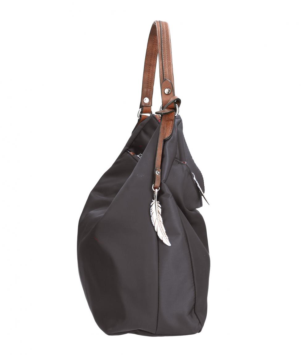 Waipuna Schultertasche Zip Kanalana Feder Braun Bags & more