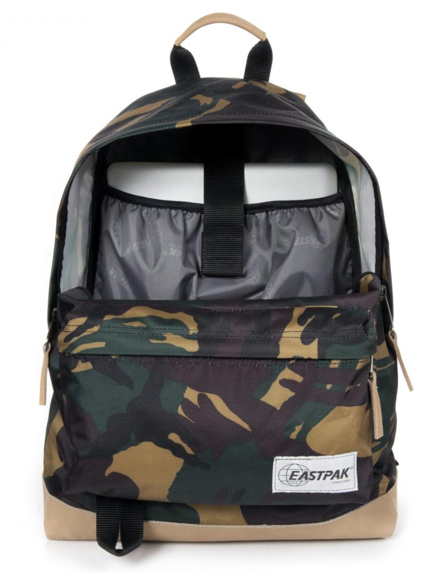 Eastpak Wyoming Rucksack Camouflage mit Lederboden Bags & more