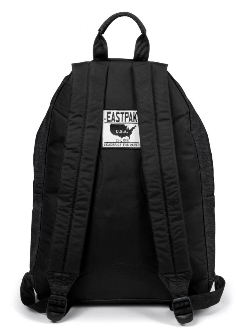 Eastpak Wyoming Rucksack Grau mit schwarzem Lederboden Bags & more