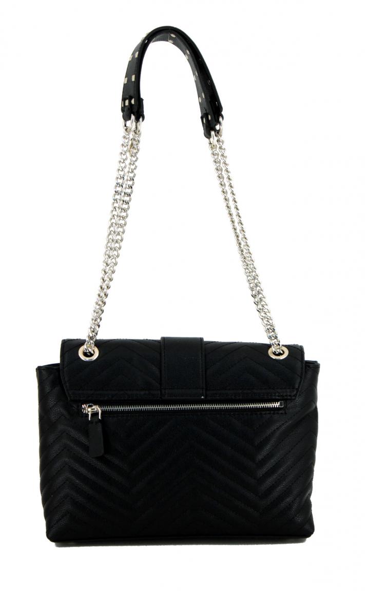 Stepptasche Guess Violet Shoulder Bag schwarz Kette Nieten Bags & more