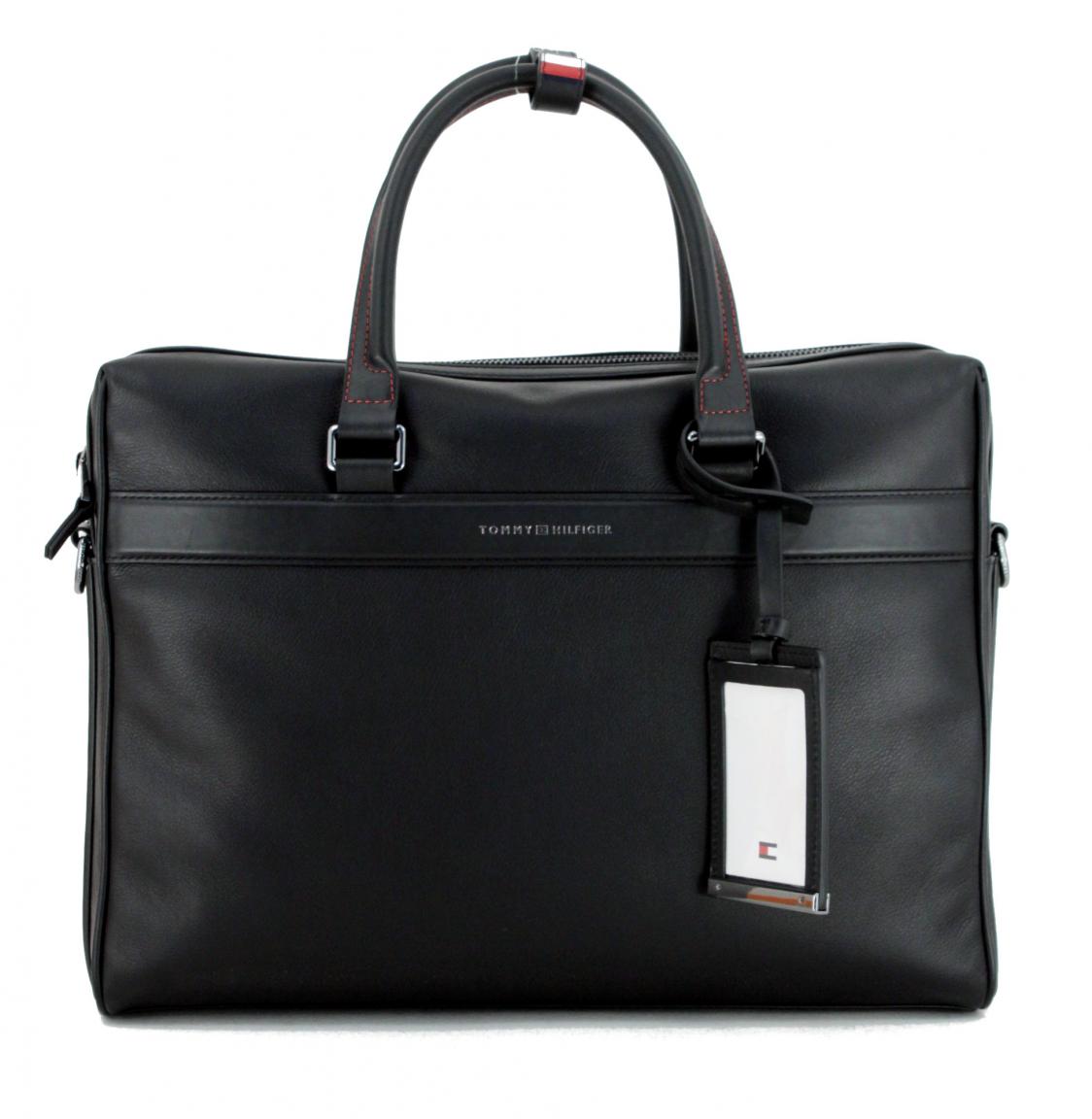 Laptoptasche Tommy Hilfiger Leather Computer Bag schwarz Bags & more