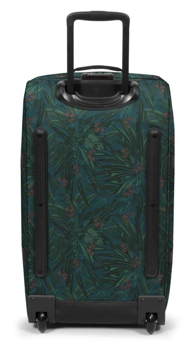2-Rad-Trolley Reisetasche Blätter Blüten grün Eastpak Tranverz M