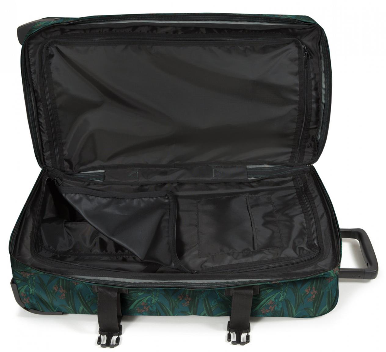 2-Rad-Trolley Reisetasche Blätter Blüten grün Eastpak Tranverz M