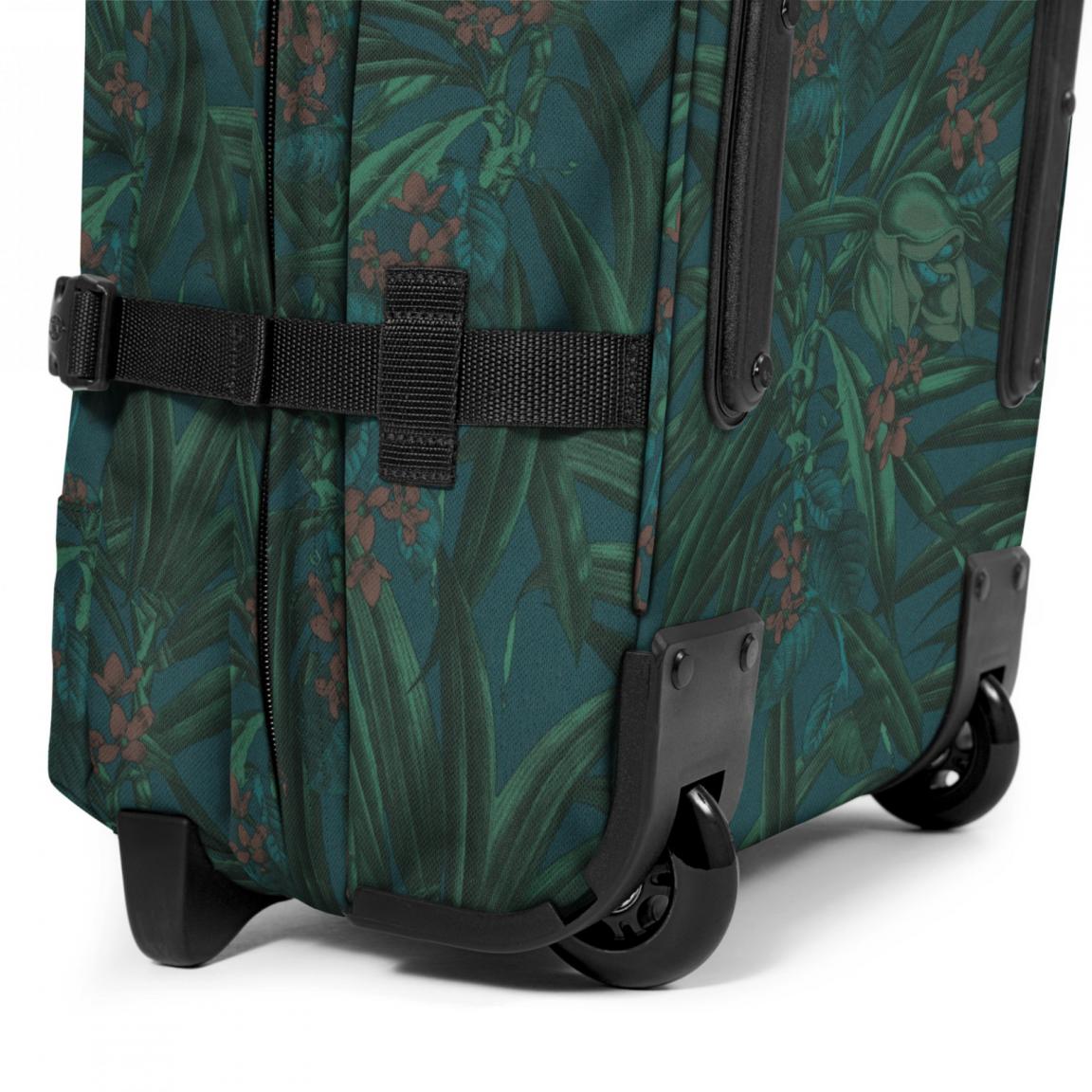 2-Rad-Trolley Reisetasche Blätter Blüten grün Eastpak Tranverz M