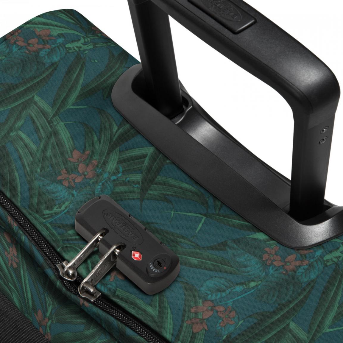 2-Rad-Trolley Reisetasche Blätter Blüten grün Eastpak Tranverz M